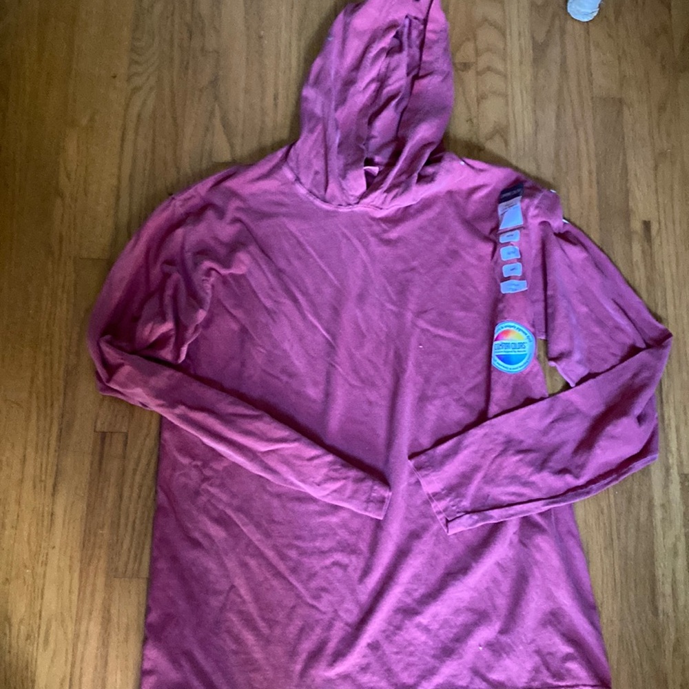 comfort colors hoodie sweatshirt sz M crimson